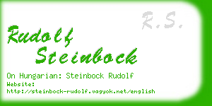 rudolf steinbock business card